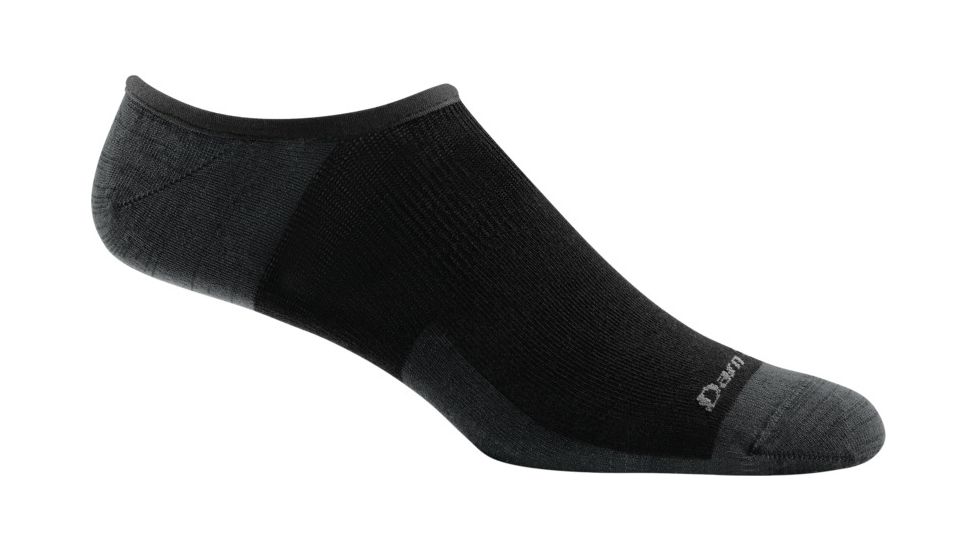 Darn Tough Topless Solid No Show Hidden Light Sock - Mens, Black, Extra Large, 1683-BLACK-XL-DARN