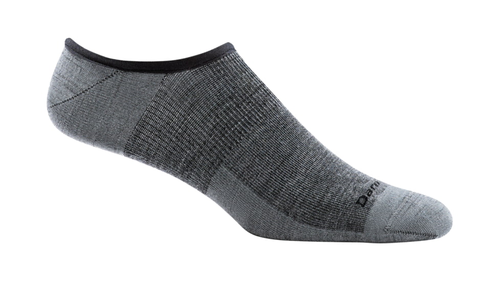 Darn Tough Topless Solid No Show Hidden Light Sock - Mens, Gray, Medium, 1683-GRAY-M-DARN