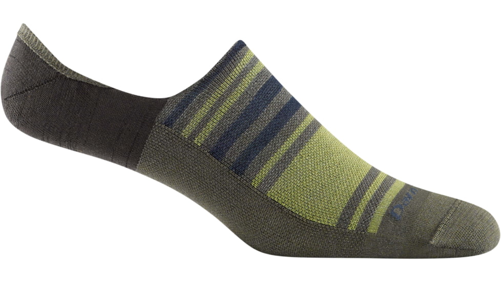 Darn Tough Topless Stripe No Show Hidden Lightweight Sock - Mens, Fatigue, Large, 6057-FATIGUE-L-DARN