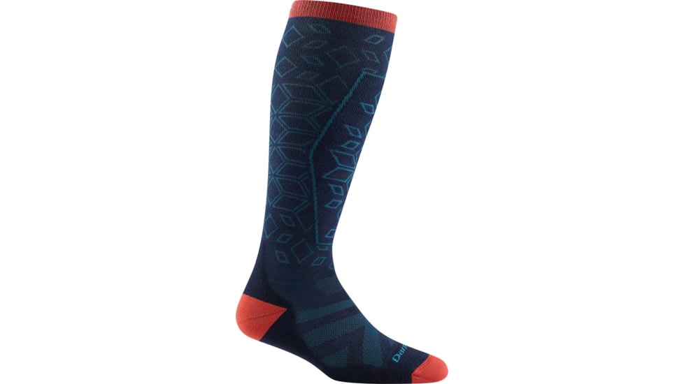 Darn Tough Traverse OTC Lightweight w/ Cushion w/ Padded Shin Ski Sock - Womens, Eclipse, Small, 8022-ECLIPSE-S-DARN