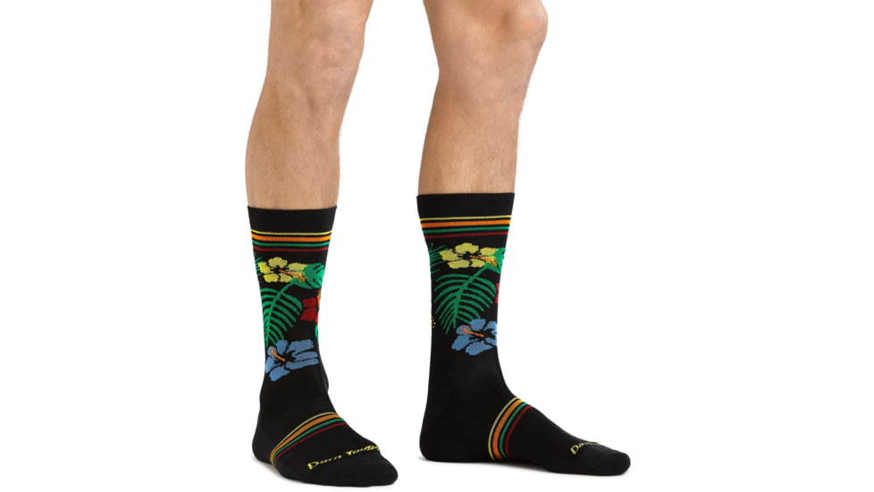 Darn Tough Tropic Crew Lightweight Sock - Mens, Black, Medium, 6059-BLACK-M-DARN