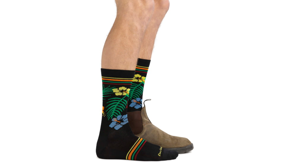 Darn Tough Tropic Crew Lightweight Sock - Mens, Black, Medium, 6059-BLACK-M-DARN