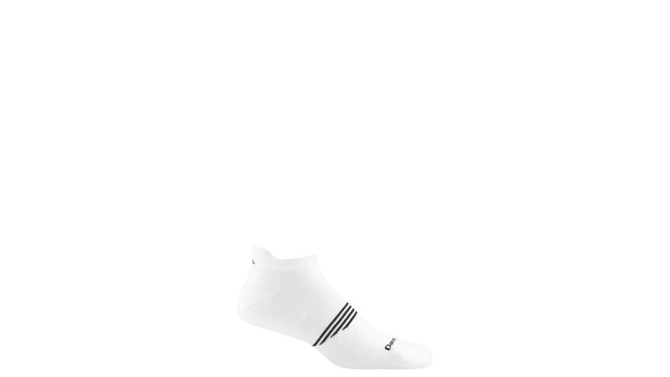 Darn Tough Element No Show Tab Lightweight with Cushion Socks - Men's, White, Large 1101-WHITE-L-DARN