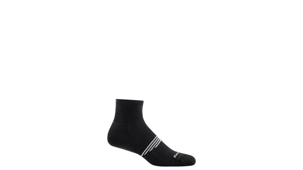 Darn Tough Element Quarter Lightweight with Cushion Socks - Men's, Black, Small 1102-BLACK-S-DARN