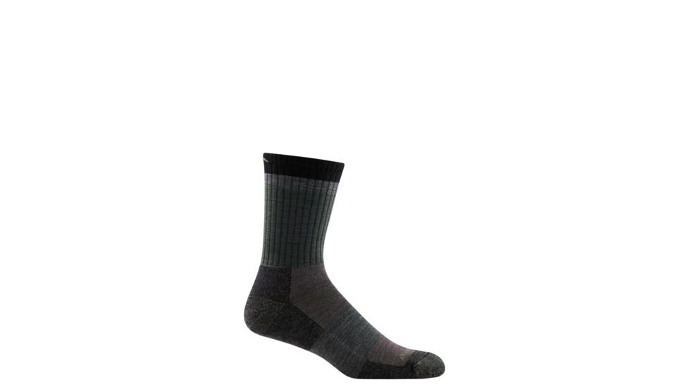 Darn Tough Heady Stripe Micro Crew Lightweight with Cushion Socks - Men's, Fatigue, Medium 1924-FATIGUE-M-DARN