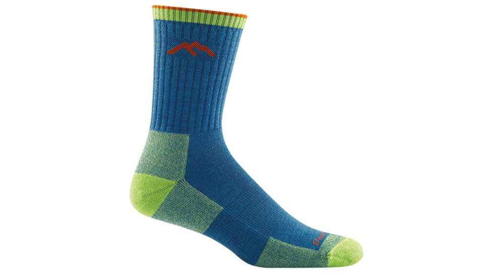 Darn Tough Hiker Micro Crew Midweight with Cushion Socks - Men's, Blue, Large, 1466-BLUE-L-DARN