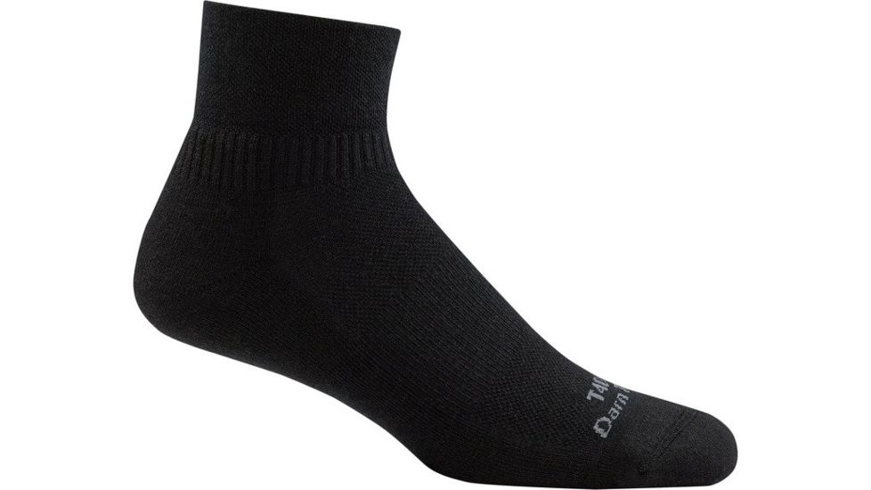 Darn Tough Tactical Quarter Light Sock - Unisex, Black, X-Small, T4093-BLACK-XS-DARN