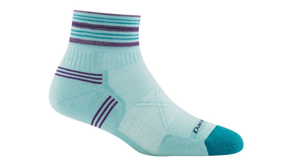 Darn Tough Vertex 1/4 Ultra-Lightweight with Cushion Socks - Women's, Glacier, Small, 1019-GLACIER-S-DARN