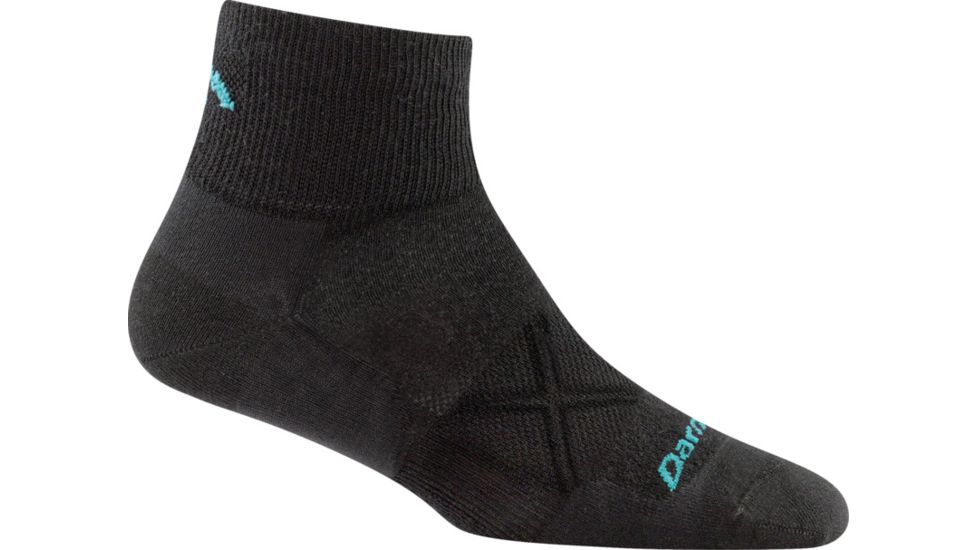 Darn Tough Vertex 1/4 Ultra-Light Cushion Sock - Womens, Black, Large, 1761-BLACK-L-DARN