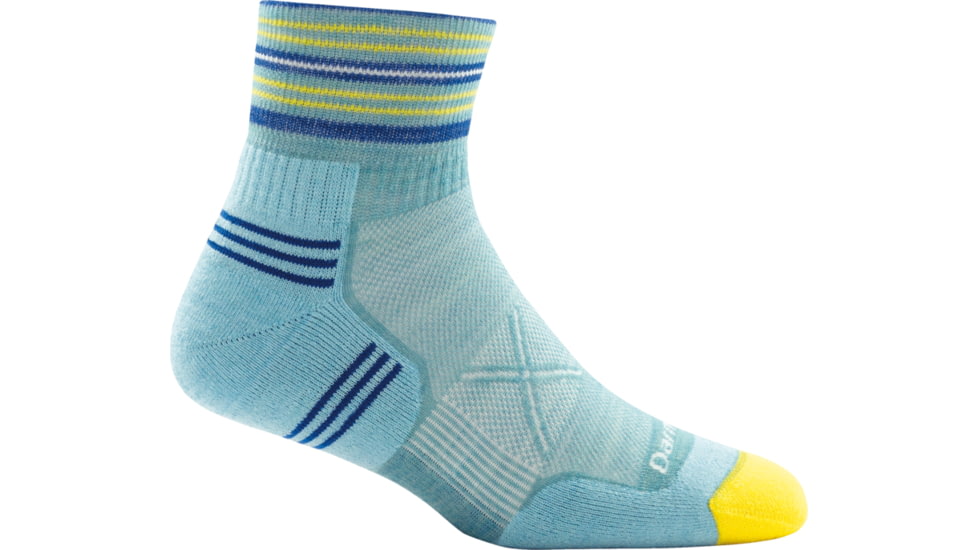Darn Tough Vertex 1/4 Ultra-Light Cushion Sock - Womens, Light Blue, Small, 1019-LIGHT-BLUE-S-DARN