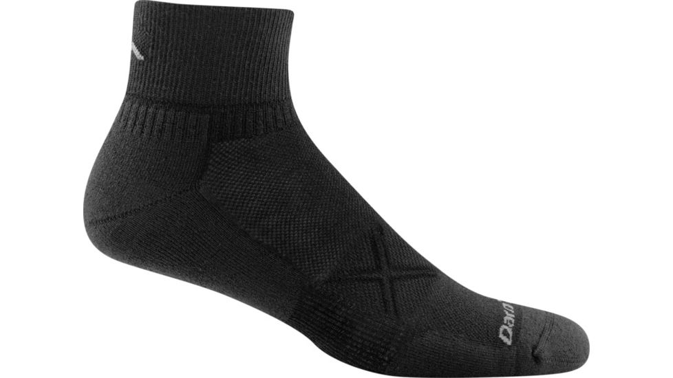 Darn Tough Vertex 1/4 Ultra-Light Sock - Mens, Black, Extra Large, 1768-BLACK-XL-DARN