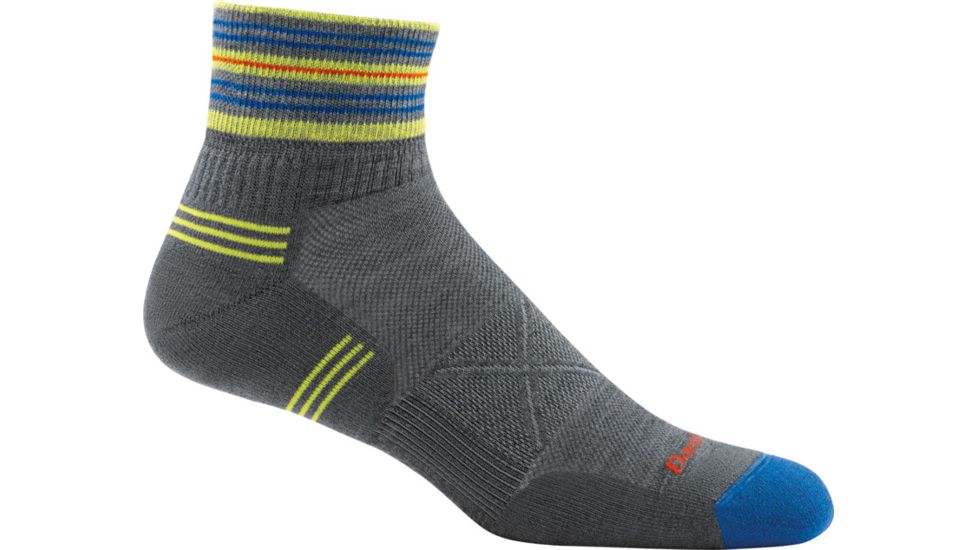 Darn Tough Vertex 1/4 Ultra-Light Sock - Mens, Gray, Medium, 1007-GRAY-M-DARN