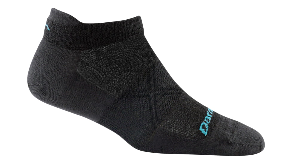 Darn Tough Vertex No Show Tab Ultra-Light CoolMax Sock - Womens, Black, Medium, 1763-BLACK-M-DARN