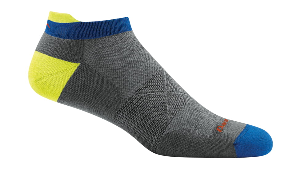 Darn Tough Vertex No Show Tab Ultra-Light Cushion Sock - Mens, Gray, Extra Large, 1008-GRAY-XL-DARN