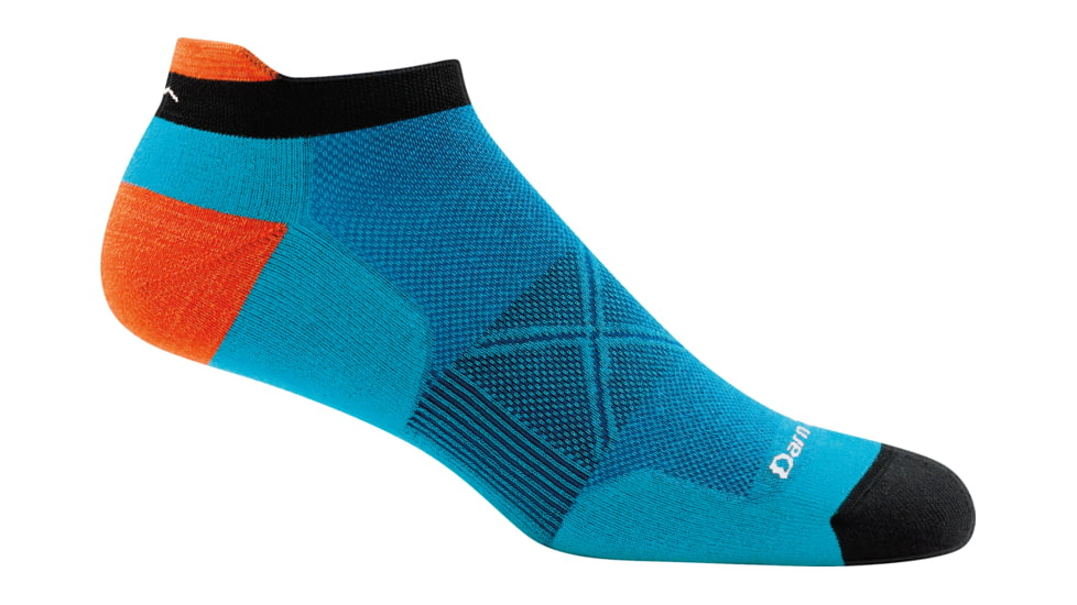 Darn Tough Vertex No Show Tab Ultra-Light Cushion Sock - Mens, Teal, Medium, 1008-TEAL-M-DARN