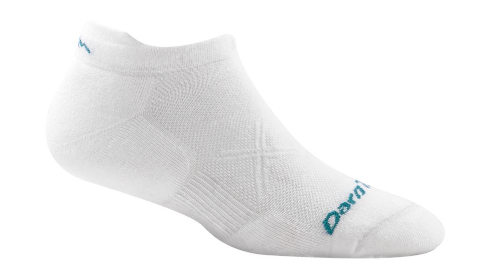 Darn Tough Vertex No Show Tab Ultra-Light Sock - Womens, White, Large, 1759-WHITE-L-DARN