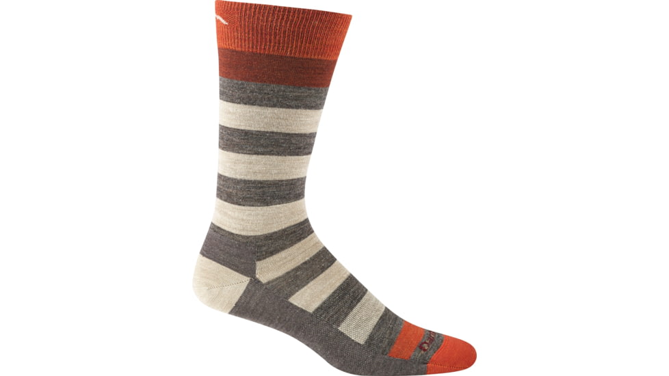Darn Tough Warlock Crew Light Casual Sock - Men's-Oatmeal/Taupe-Small