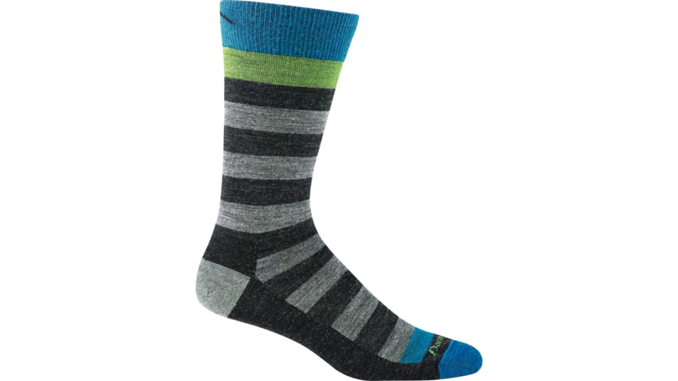 Darn Tough Warlock Crew Light Sock - Mens, Charcoal/Gray, Medium, 1618-CHARCOAL/GRAY-M-DARN