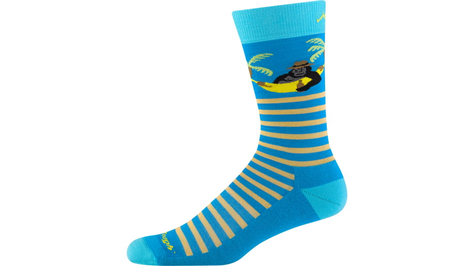 Darn Tough Wild Life Crew Lightweight with Cushion Shoes - Mens, Ocean, X-Large, 6096-OCEAN-XL-DARN