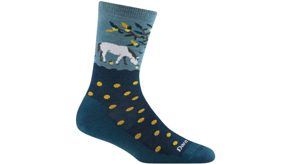 Darn Tough Wild Life Crew Lightweight With Cushion Shoes - Womens, Dark Teal, Small, 6105-DARK-TEAL-S-DARN