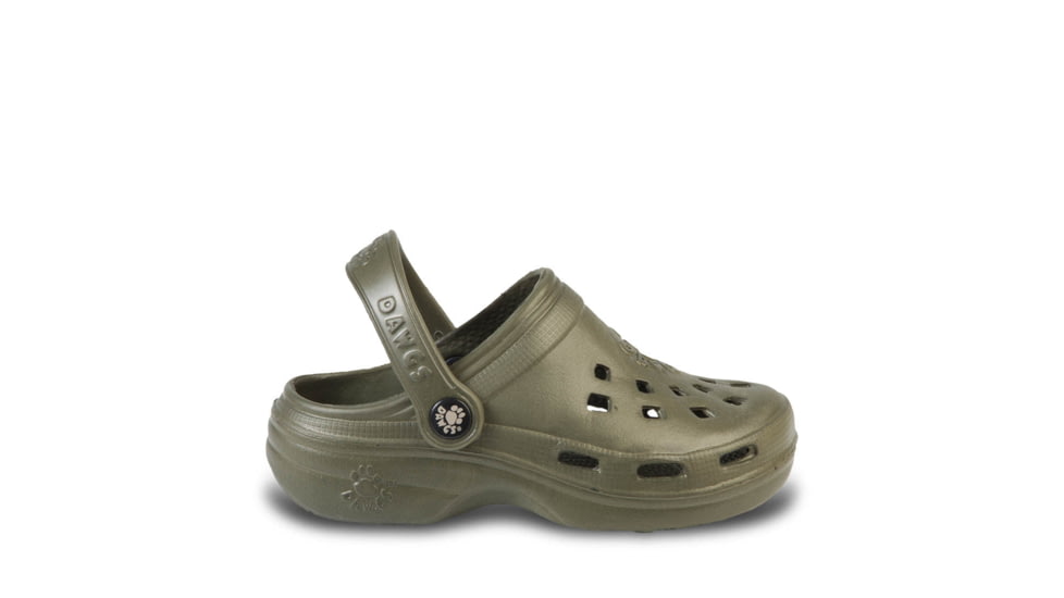 Dawgs Beach Clogs - Kids, Olive, 3 US, BCLG.U.K.OG.0003