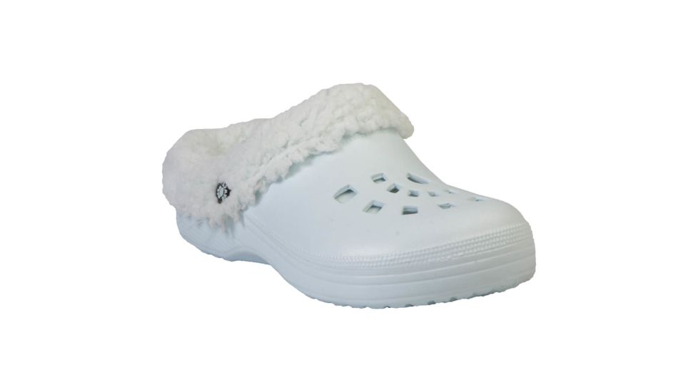 Womens FleeceDawg Clogs, Baby Blue with Baby Blue, 5-6