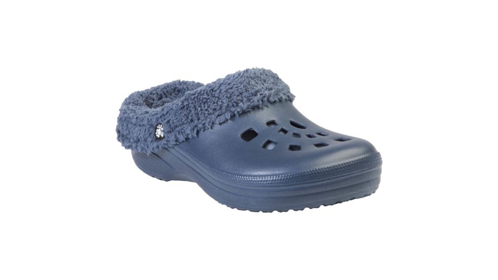 Womens FleeceDawg Clogs, Navy with Navy, 9-10