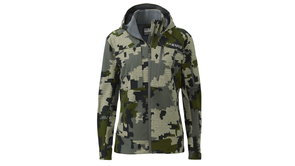 KUIU Womens Guide PRO Hooded Hunting Jacket in Verde Size XL 7E5D901F, Verde, XL, Nylon, Adult, Female, 7617826324638