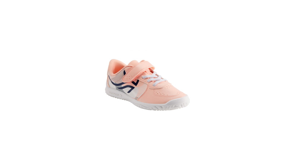 Decathlon Assurance Sports Artengo Ts130 Grip Tennis Shoes - Kids, Neon Pale Peach, W5/M3.5, 3608399823407