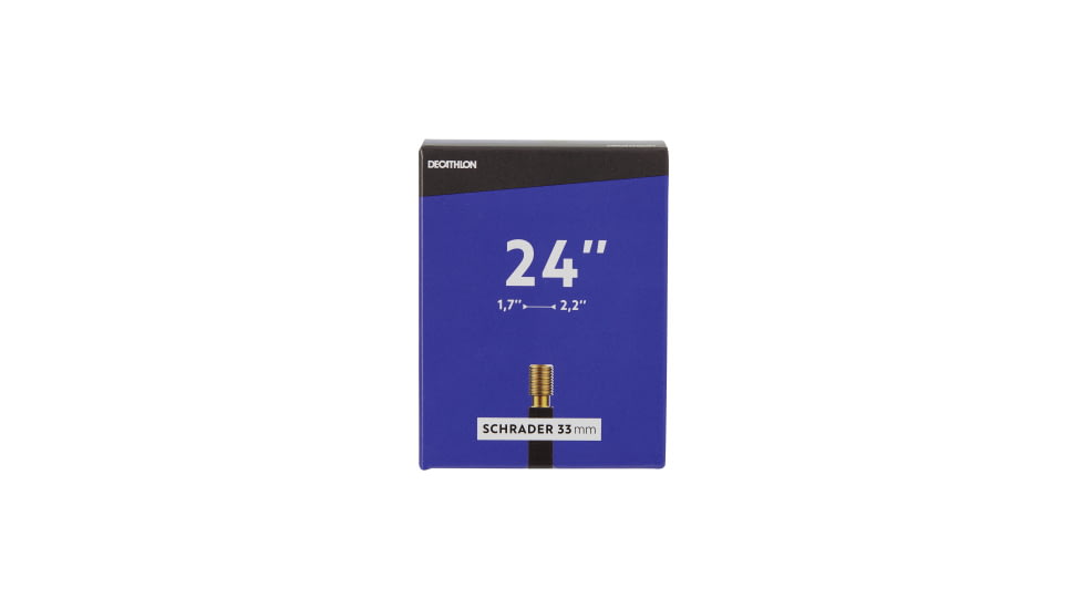 Decathlon Assurance Sports Btwin Schrader Inner Tube Cycle Parts, Base Color, 24x1.7-2.2 inch, 3608409943255
