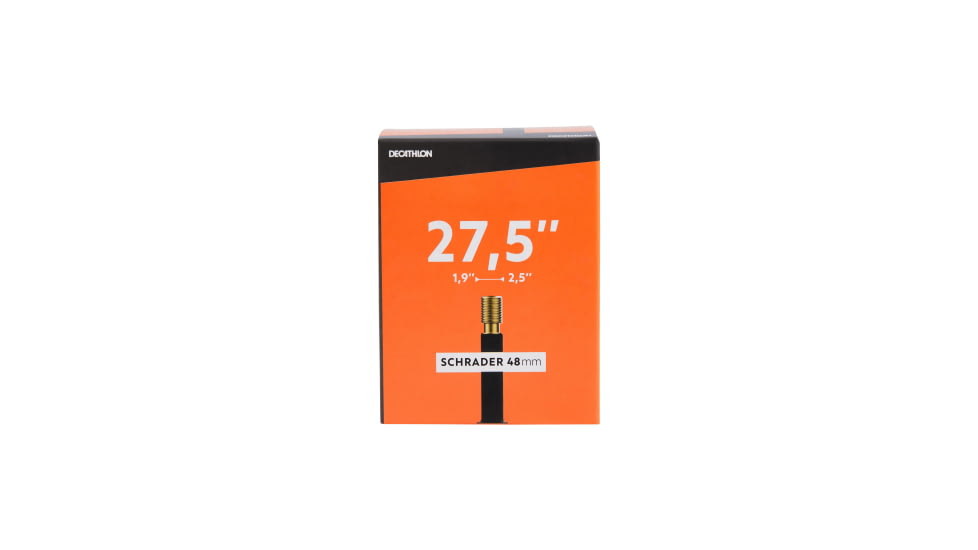 Decathlon Assurance Sports Btwin Schrader Inner Tube Cycle Parts, Base Color, 27.5x1.9-2.5 inch, 3608409932389