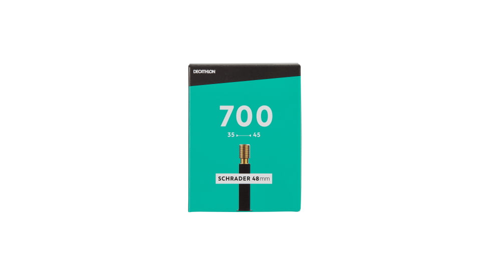 Decathlon Assurance Sports Btwin Schrader Inner Tube Cycle Parts, Base Color, 700x35-45 mm, 3608409943156