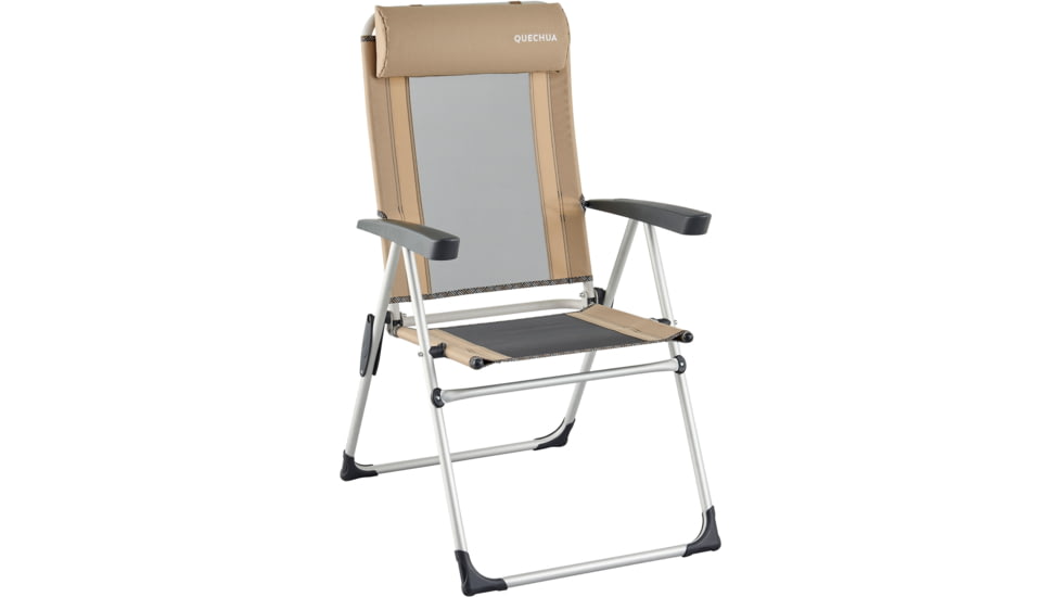 Decathlon Quechua Comfort Reclinable Folding Steel Camping Chair, Grey, NS, 4650022