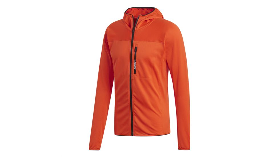 Demo, Adidas Terrex Tracerocker Hooded Fleece Jacket - Men's, Active Orange, Medium, DT4115-M-820