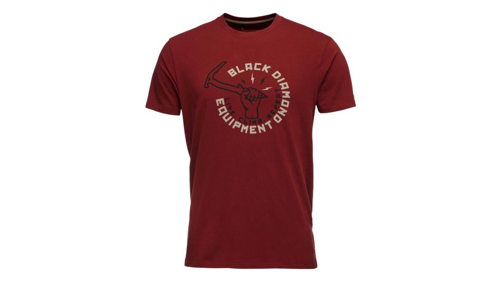 Demo, Black Diamond Hammered T-Shirt - Mens, Red Oxide, Medium, AP7300456010MED1