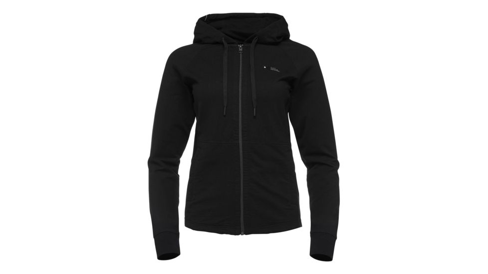 Demo, Black Diamond Heritage Logo FZ Hoodie - Womens, Black, Small, AP7300310002SML1