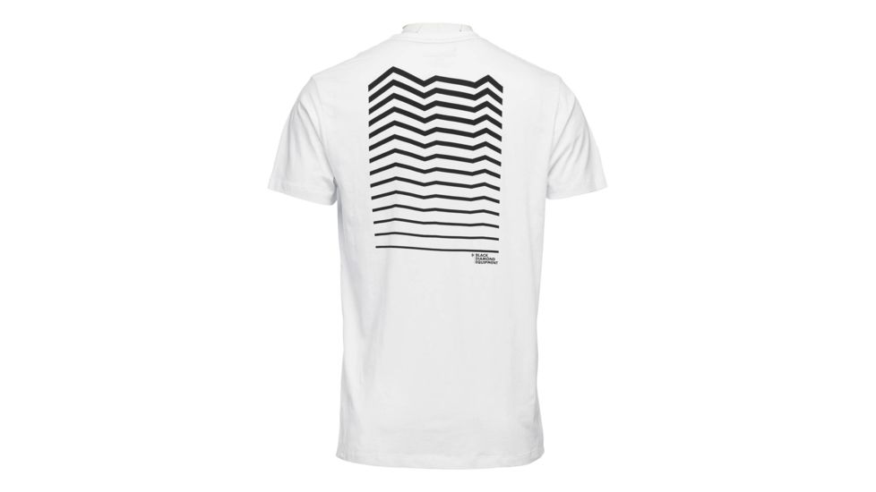 Demo, Black Diamond Ridges Short Sleeve T-Shirt - Mens, White, Medium, AP7300481006MED1
