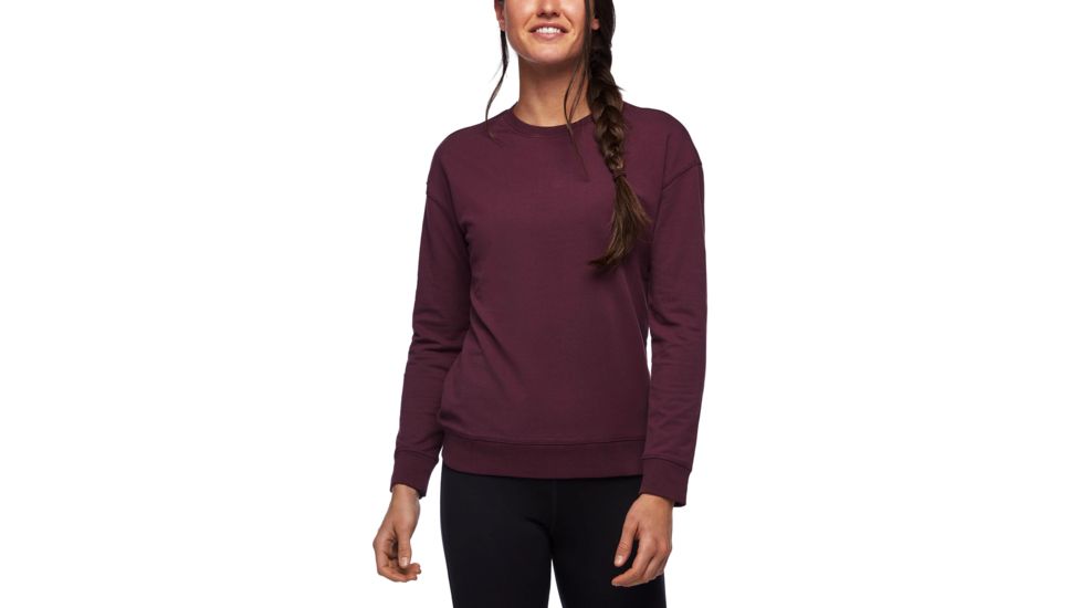 Demo, Black Diamond W Basis Crew - Womens, Plum, Small, AP7523215002SML1