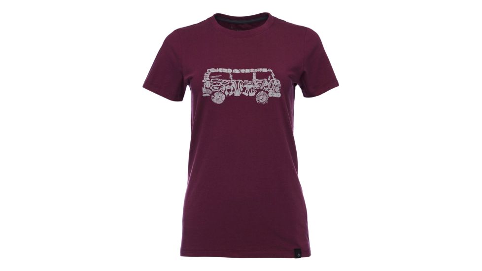 Demo, Black Diamond W Ss Vantastic Tee - Womens, Plum, Small, AP7300515002SML1