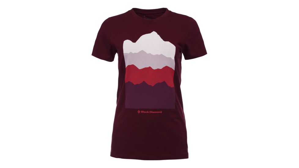 Demo, Black Diamond W Ss Vista Tee - Womens, Bordeaux, Small, AP7300496018SML1