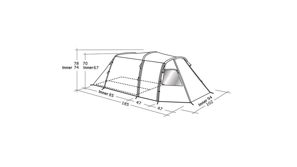 Demo, Easy Camp 4 Person Huntsville Tent, Gray/Silver, 120181