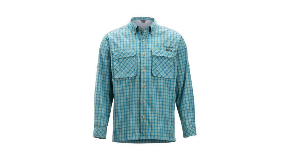 Demo, ExOfficio Air Strip Gingham Long Sleeve - Mens, Citronella, Medium, 1001-3231-Citronella-M