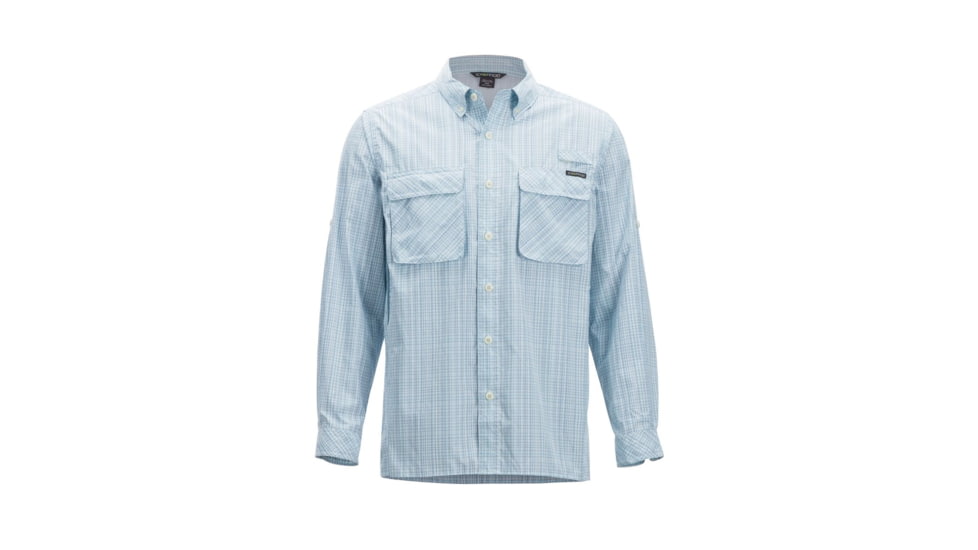 Demo, ExOfficio Air Strip Ombre Long Sleeve - Mens, Breeze, Medium, 1001-3232-Breeze-M