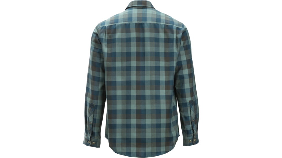 DEMO, ExOfficio Okanagan Check Long Sleeve Shirt - Mens, Medium, Adriatic, 1001-3178-Adriatic-M