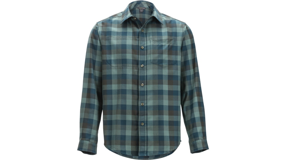 DEMO, ExOfficio Okanagan Check Long Sleeve Shirt - Mens, Medium, Adriatic, 1001-3178-Adriatic-M
