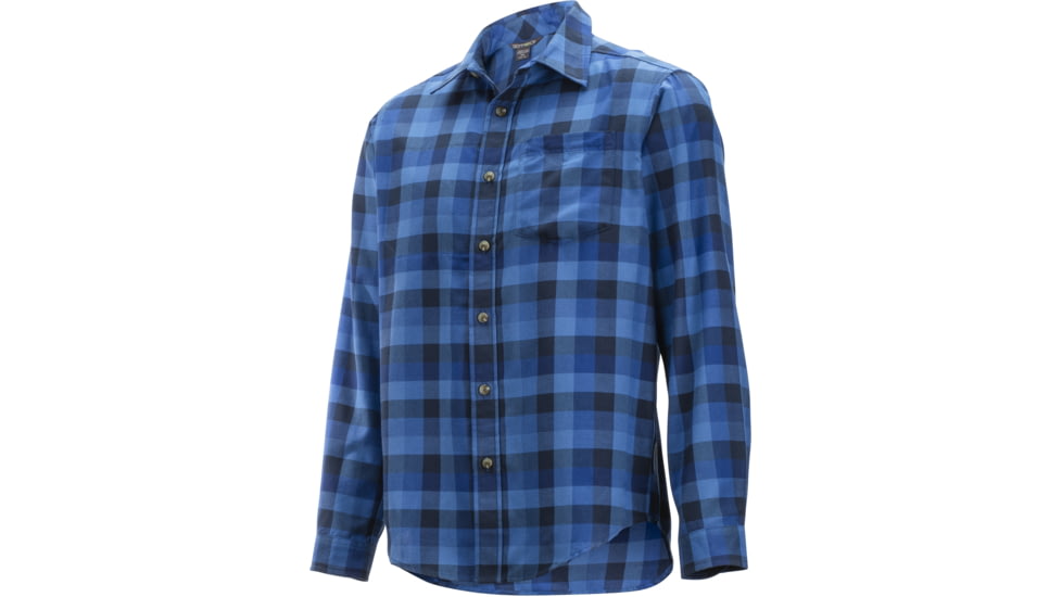 DEMO, ExOfficio Okanagan Check Long Sleeve Shirt - Mens, Medium, Navy, 1001-3178-Navy-M