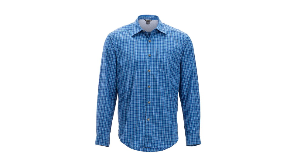 Demo, ExOfficio Salida Check Long Sleeve - Men's, Regatta, Medium, 1001-3142-Regatta-M