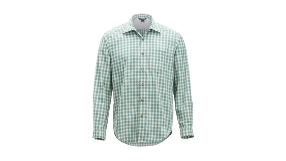Demo, ExOfficio Salida Check Long Sleeve - Mens, Bonsai, Medium, 1001-3142-Bonsai-M