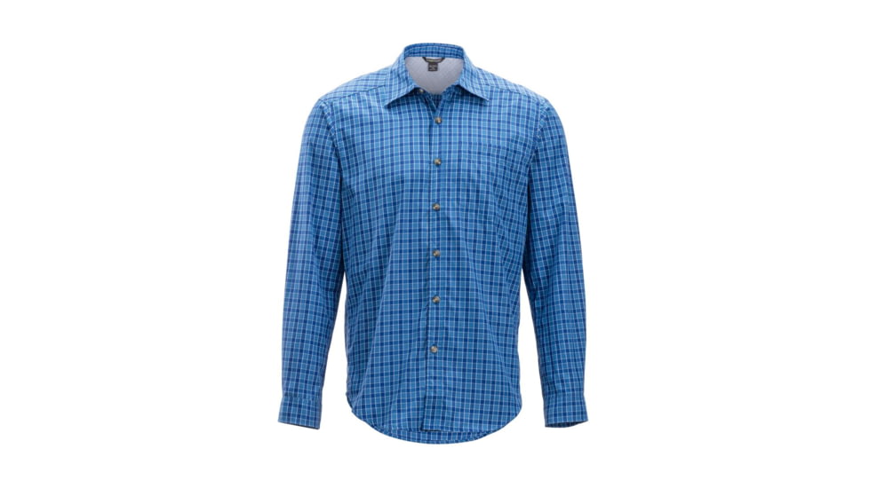 Demo, ExOfficio Salida Check Long Sleeve - Mens, Regatta, Medium, 1001-3142-Regatta-M
