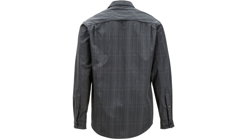DEMO, ExOfficio Salida Ombre Plaid Long Sleeve - Mens, Medium, Black, 1001-3144-Black-M